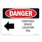 Signmission OSHA Danger Sign, Confined Space Location Tag, 18in X 12in Rigid Plastic, OS-DS-P-1218-L-2251 OS-DS-P-1218-L-2251 - alternate 1